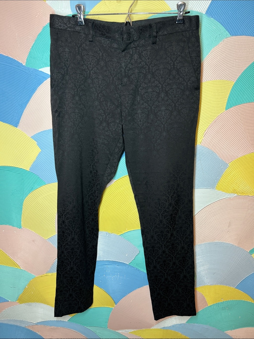 LOB Men's Black Patterned Dress Pants sz 31